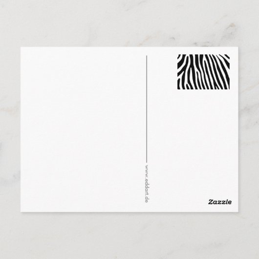 Zebra strepen patroon + achtergrond en ideeën briefkaart (Achterkant)