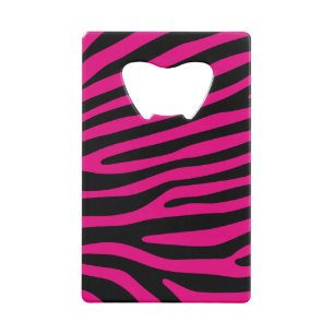 Zebra strepen patroon + achtergrond en ideeën kredietkaart flessenopener