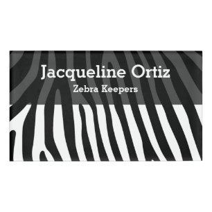 Zebra strepen patroon + achtergrond en ideeën naambadge