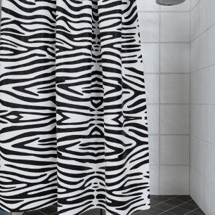 Zebra Strepen Patroon Zwart-wit Dierenprint Douchegordijn