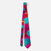 Zebra Strides golven Roze Navy Rainbow Pattern Stropdas (Achterkant)