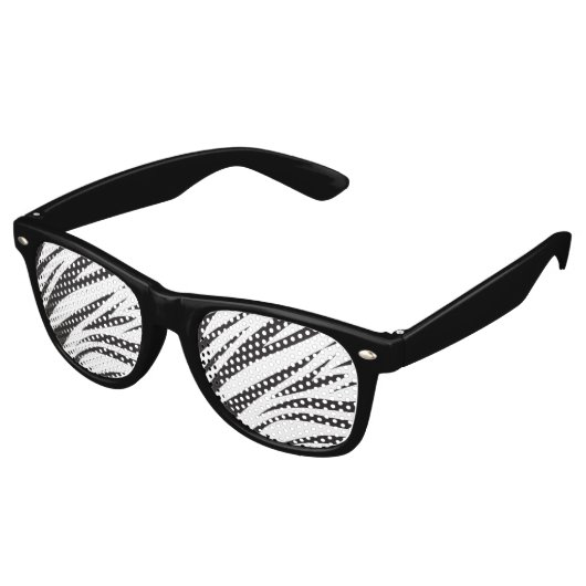 Zebra Stripe afdruk Retro Zonnebril (Gekanteld)