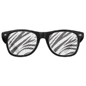 Zebra Stripe afdruk Retro Zonnebril (Voorkant)