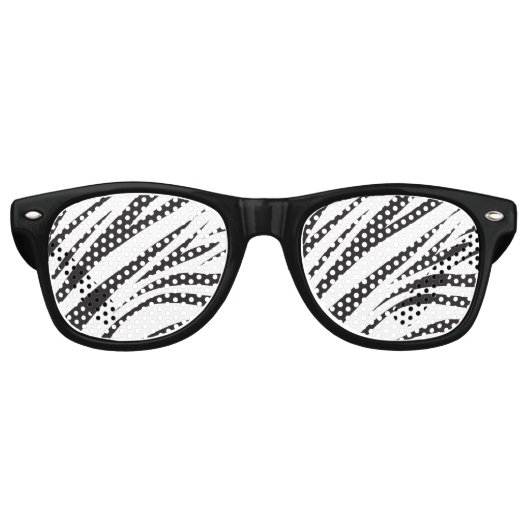 Zebra Stripe afdruk Retro Zonnebril (Voorkant)