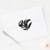 Zebra Stripe Animal Print Hart Sticker (Envelop)