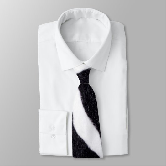 Zebra Stripe Animal Print Wild Cat Fabric Mannen S Stropdas (Gebonden)