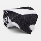 Zebra Stripe Animal Print Wild Cat Fabric Mannen S Stropdas (Opgerold)