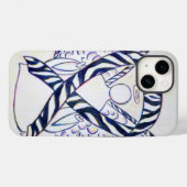 Zebra Stripe Awareness Lint Engel iPhone Case (Achterkant (horizontaal))