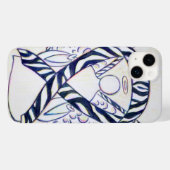 Zebra Stripe Awareness Lint Engel iPhone Case (Achterkant (horizontaal))