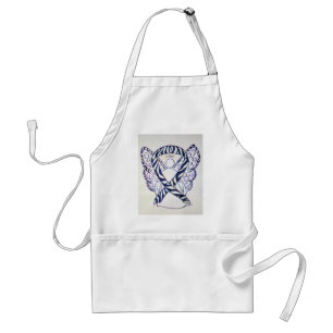 Zebra Stripe Awareness Ribbon Angel Art Schort