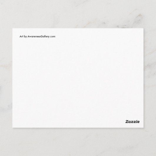 Zebra Stripe Awareness Ribbon Angel Briefkaarten (Achterkant)