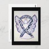 Zebra Stripe Awareness Ribbon Angel Briefkaarten (Voorkant / Achterkant)