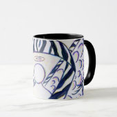 Zebra Stripe Awareness Ribbon Angel Coffee Mugs (Devant droit)