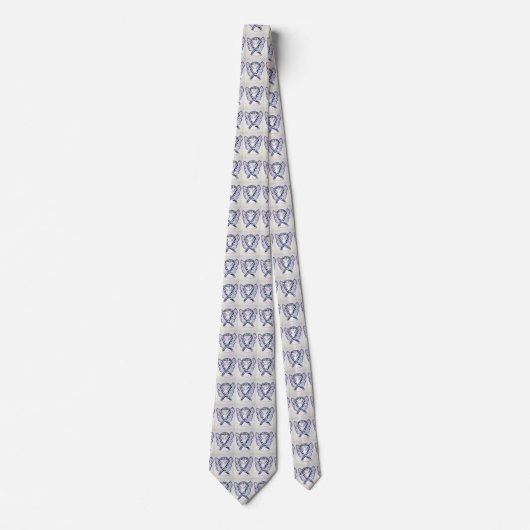 Zebra Stripe Awareness Ribbon Angel Stropdas Appar (Voorkant)