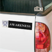 Zebra Stripe Awareness Ribbon Art Bumpersticker (Op Truck)