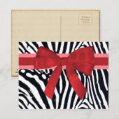 Zebra Stripe Dierenprint Patroon Briefkaart (Voorkant / Achterkant)