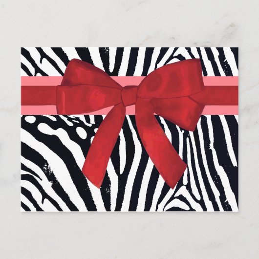 Zebra Stripe Dierenprint Patroon Briefkaart (Voorkant)