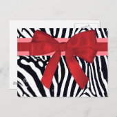 Zebra Stripe Dierenprint Patroon Briefkaart (Voorkant / Achterkant)