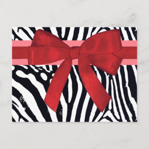Zebra Stripe Dierenprint Patroon Briefkaart