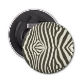 Zebra Stripe Dierenprint Patroon Button Flesopener (Voorkant)