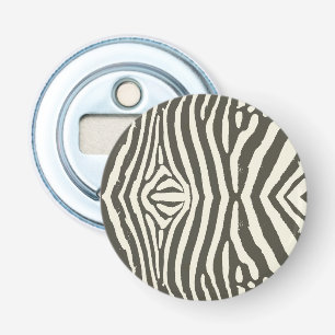 Zebra Stripe Dierenprint Patroon Button Flesopener