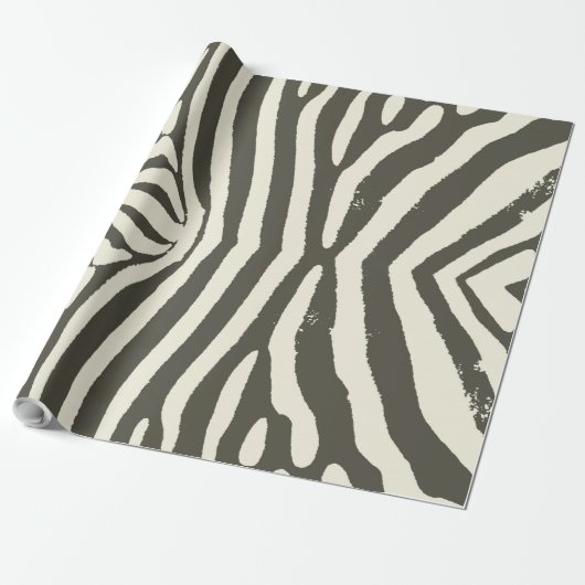 Zebra Stripe Dierenprint Patroon Cadeaupapier (Uitgerold)