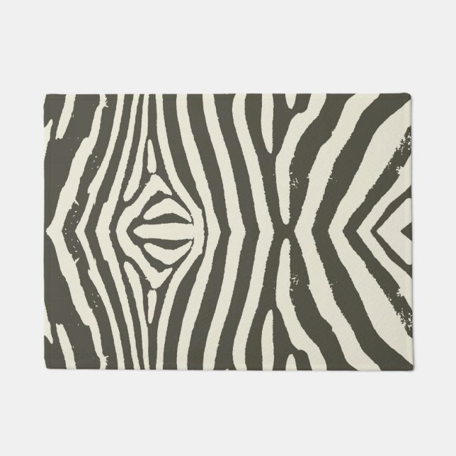 Zebra Stripe Dierenprint Patroon Deurmat (Voorkant)