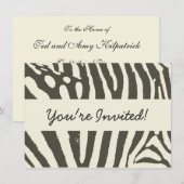 Zebra Stripe Dierenprint Patroon Kaart (Voorkant / Achterkant)