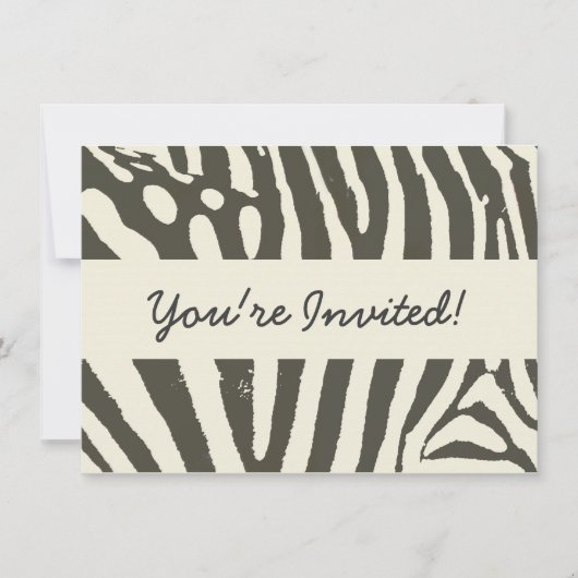 Zebra Stripe Dierenprint Patroon Kaart (Voorkant)