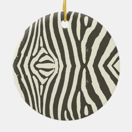 Zebra Stripe Dierenprint Patroon Keramisch Ornament (Achterkant)