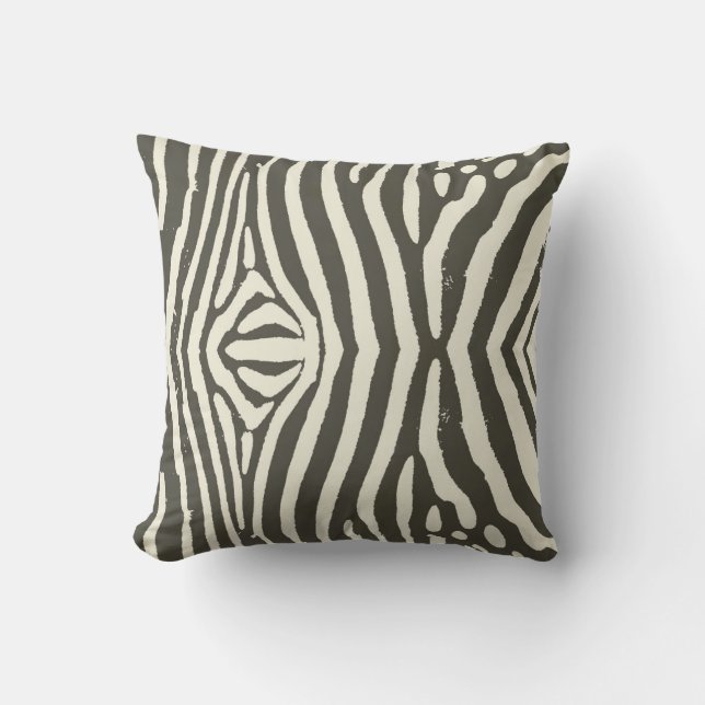 Zebra Stripe Dierenprint Patroon Kussen (Voorkant)