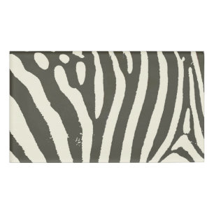 Zebra Stripe Dierenprint Patroon Naambadge