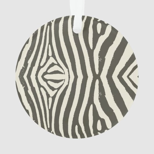 Zebra Stripe Dierenprint Patroon Ornament (achterkant)