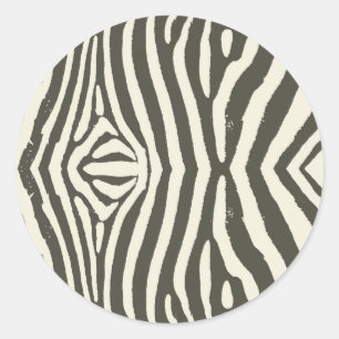 Zebra Stripe Dierenprint Patroon Ronde Sticker