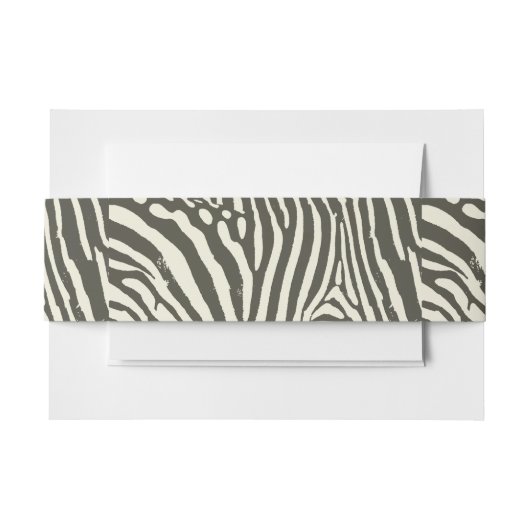 Zebra Stripe Dierenprint Patroon Uitnodigingen Wikkel (Voorkant Voorbeeld)