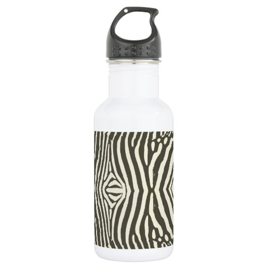 Zebra Stripe Dierenprint Patroon Waterfles (Voorkant)