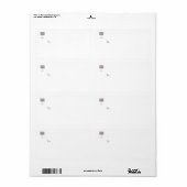 Zebra Stripe Étiquette d'expédition du concepteur  (Feuille entière)