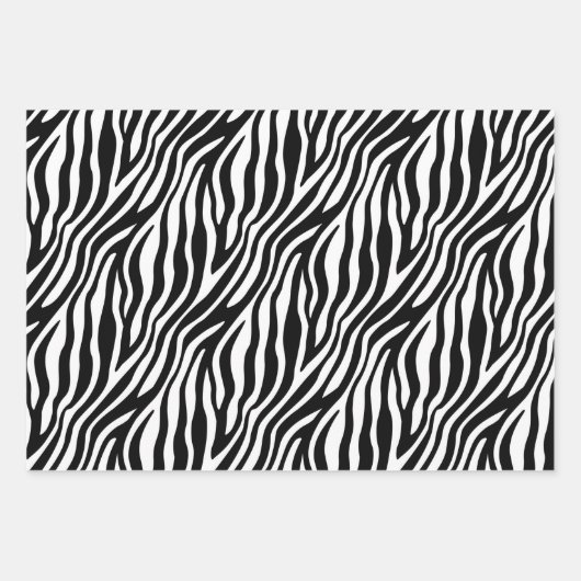 Zebra Stripe kerstcadeaus Inpakpapier Vel (Voorkant 3)