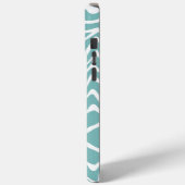 Zebra Stripe kleuren Blauw monogram Case-Mate iPhone Case (Achterkant / Links)