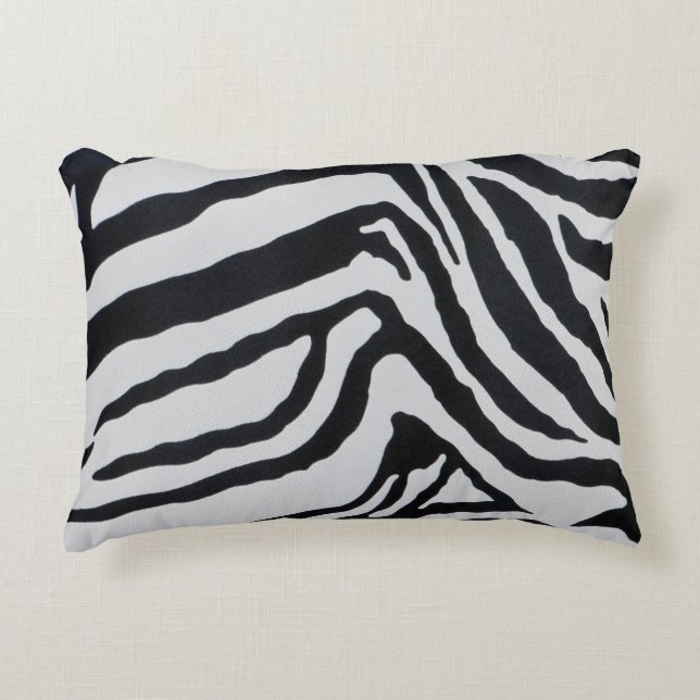 Zebra-stripe patroon accent kussen (Voorkant)