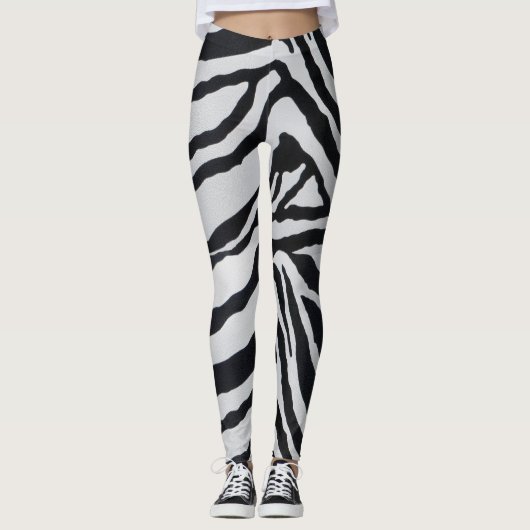 Zebra-stripe patroon leggings (Voorkant)
