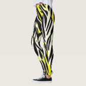 Zebra-stripe patroon leggings (Links)