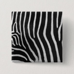 Zebra Stripe Patroonvierkant Vierkante Button 5,1 Cm