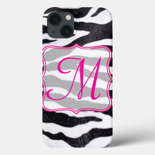 Zebra Stripe Poster de animal Coque ipad de monogr (Verso)
