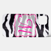 Zebra Stripe Poster de animal Coque ipad de monogr (Verso (horizontal))