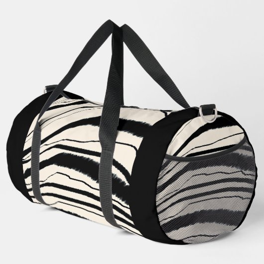 Zebra Stripe Print Athletic Gym Travel Carry On  Plunjezak (Rechterhoek)