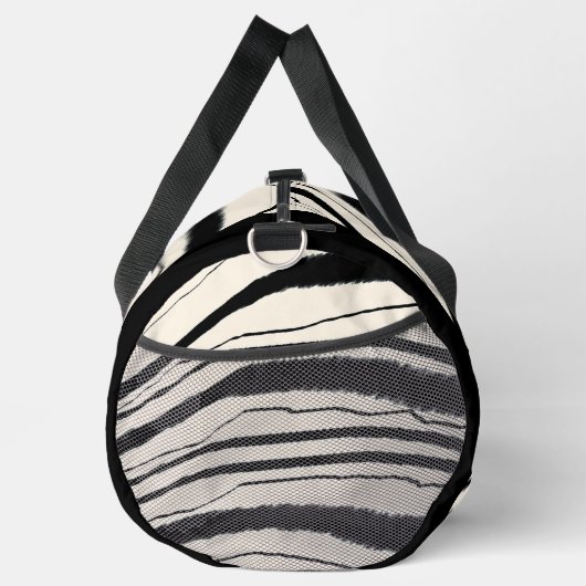 Zebra Stripe Print Athletic Gym Travel Carry On  Plunjezak (Rechts)