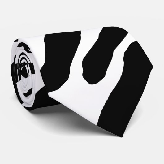 Zebra Stripe Stropdas (Opgerold)