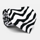 Zebra Stripe Stropdas voor het wilde Man! -Wit (Opgerold)