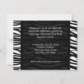 Zebra Stripe Tuxedo Bachelor Party Uitnodiging (Achterkant)